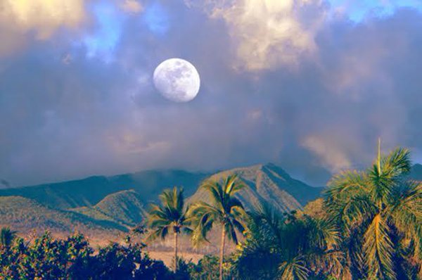 Maui moon rise