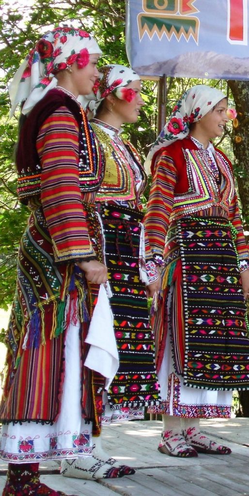 Traditional festive costumes from the Pirin region (Bulgarian Macedonia)