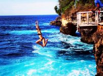 Gili Islands, Lombok, cliff dive 25 m