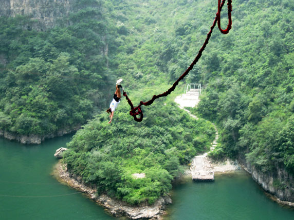 Longqing Gorge, China - This is a 164 foot drop